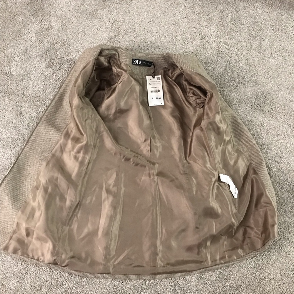 NWT Zara flecked zip front Frock coat - Picture 13 of 16